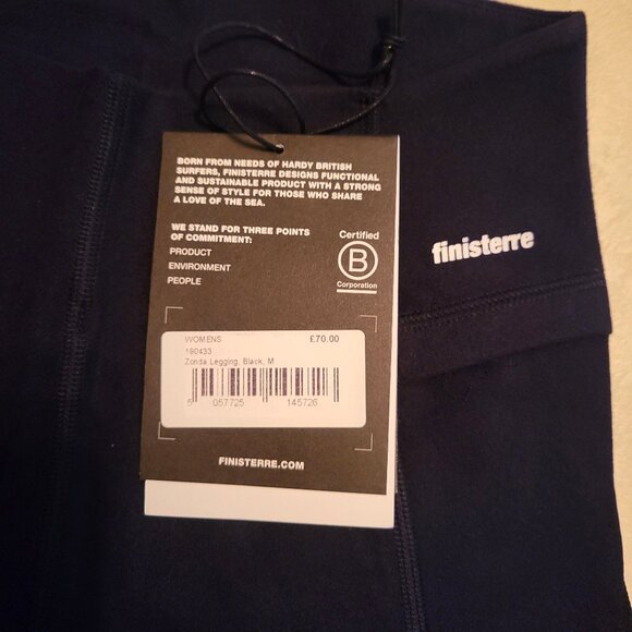 Finisterre Women's Zonda Legging 7/8 length Size S & M Black - Picture 6 of 6